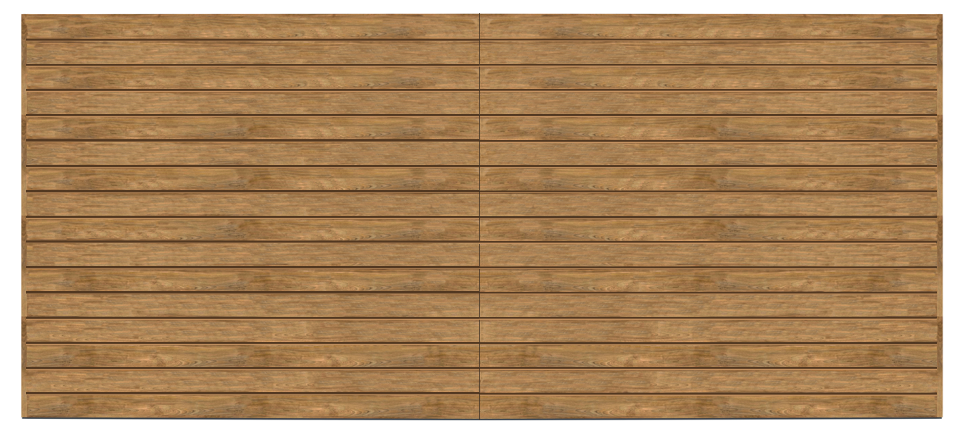 Horizontal Double Wooden Sectional Garage Door