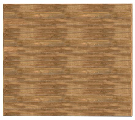 Horizontal Single 4-Sectional Wooden Garage Door