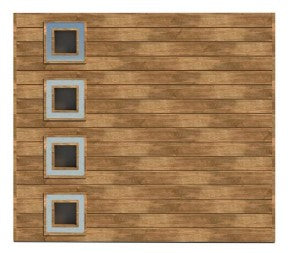 Horizontal S/Steel 4-Sectional Single Wooden Garage Door