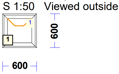 uPVC Top Hung Windows - White (600 x 600)mm with 6.38mm Safety Glass