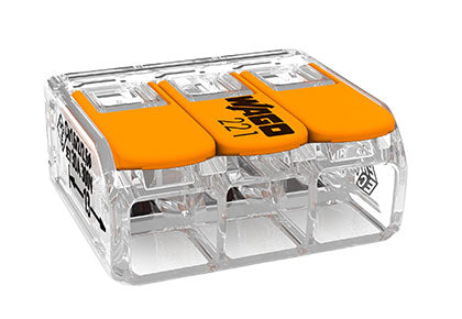 Wago 221 Lever Type 3-Way Splicing Connector 0.5-6Mm2