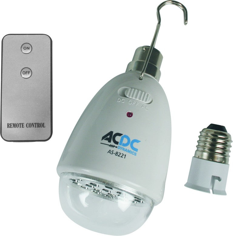 230Vac 22 Led Rechargeable Lamp B22 C/W E27 Lha And Remote