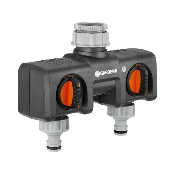 GARDENA Twin-Tap Connector 26.5mm (3/4") / 33.3mm