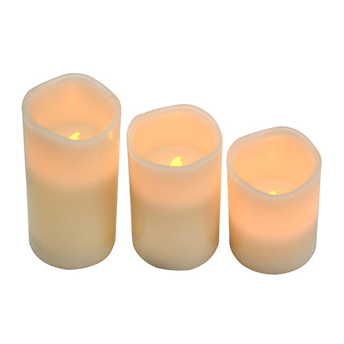 LED Flameless Candle Set & Remote 3PC