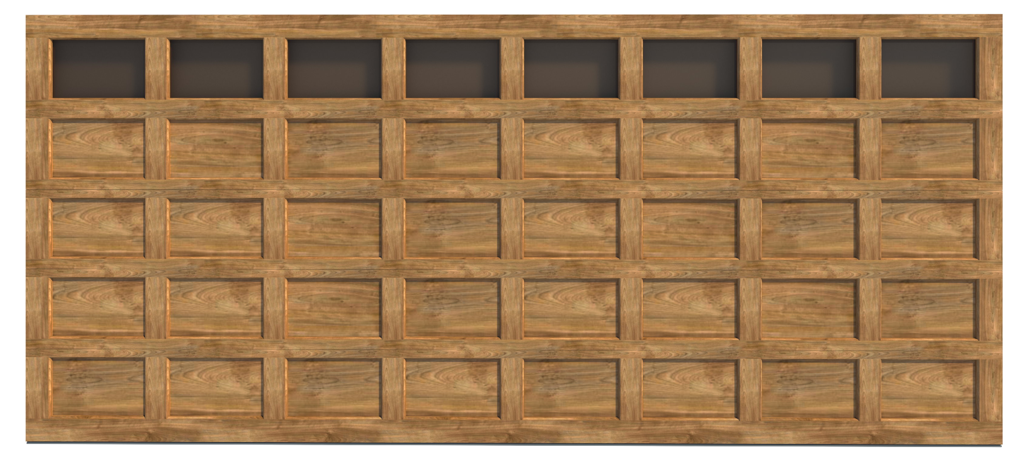 40 Panel Double Wooden Sectional Garage Door