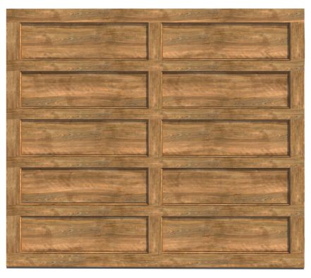 10 Flat Panel Sectional  Single Wooden Garage Door