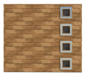 Horizontal S/Steel 4-Sectional Single Wooden  Garage Door