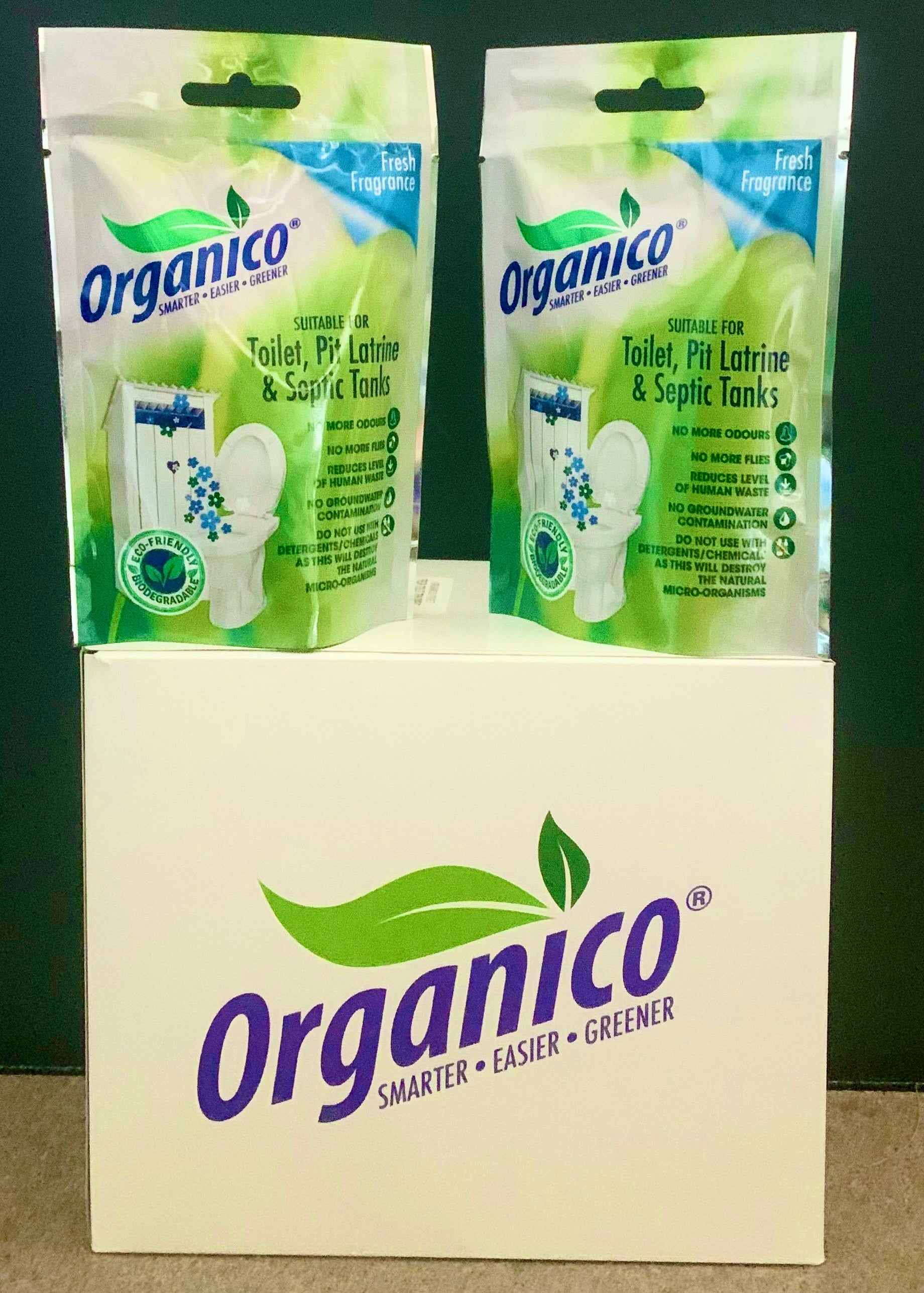 Organico Toilet, Pit & Septic Treatment - Box of Six (6) Sachets [600g]