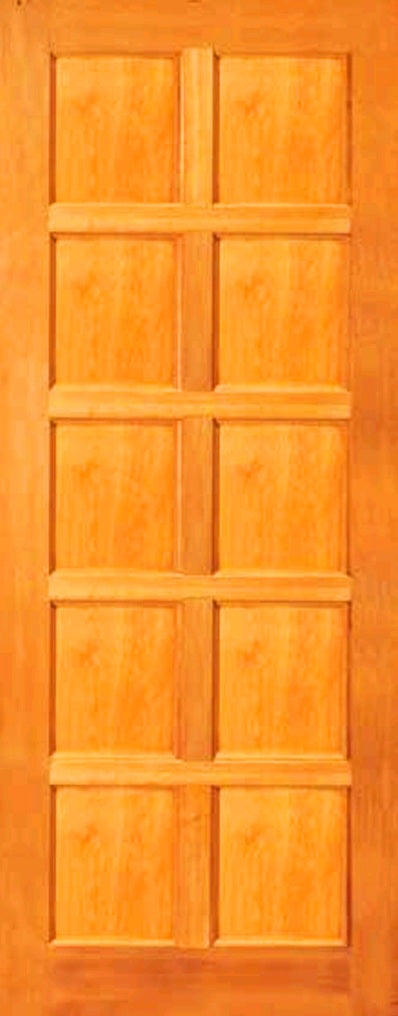 10 Panel Hardwood Door
