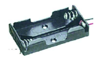 Battery Holder/Open/2 Pole Aa / 150Mm Tails