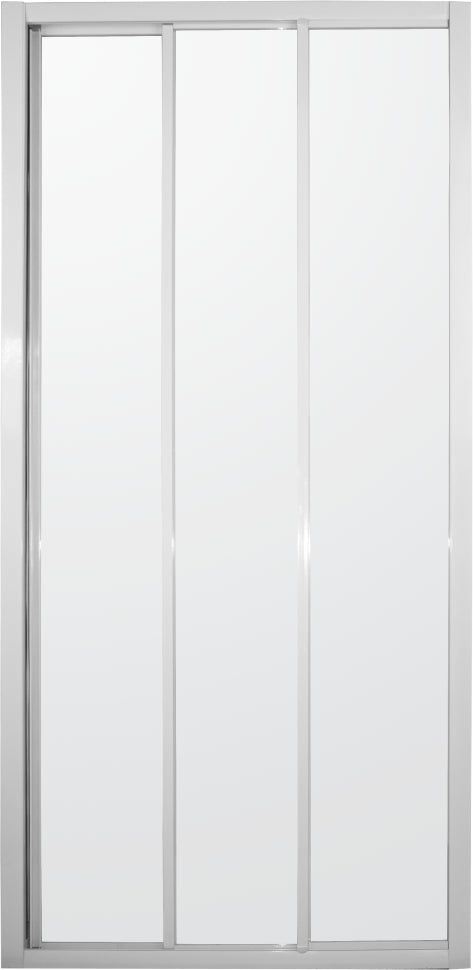 Tri Slider Shower Door - White
