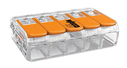 Wago 221 Lever Type 5-Way Splicing Connector 0.14-4Mm2