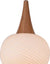 Load image into Gallery viewer, 230VAC 60W 1XE27 Pendant Frosted Glass/Wood 210mm Diameter
