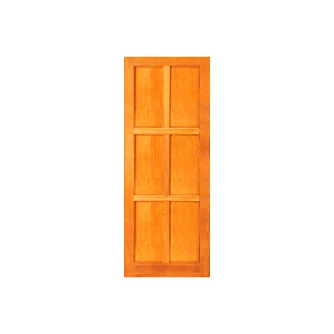 6 Panel Hardwood Door