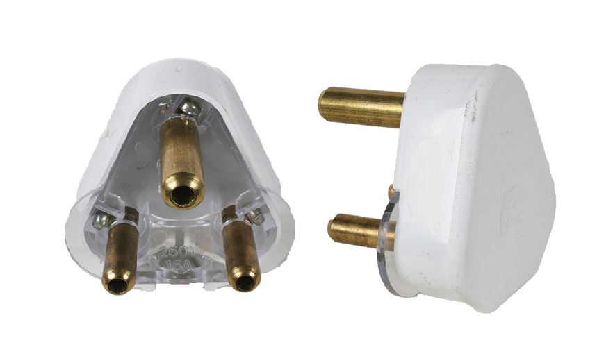 15A White Std Plug Top