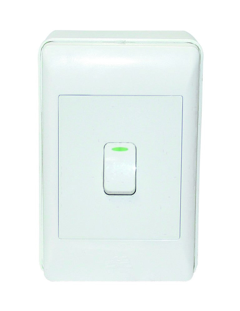 1-Lever 1-Way White Sw 2X4 C/W Surface Box