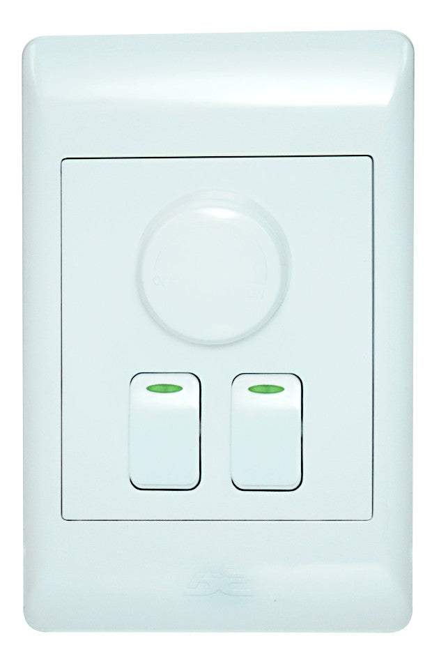 500W Rotary Dimmer On/Off With 2 One Way Switches