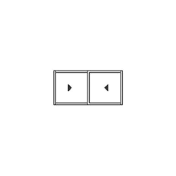 White Aluminium double Sliding Window 1200 x 600 HS126