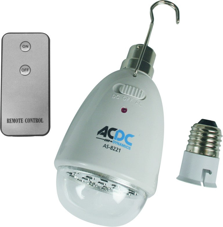 230Vac 22 Led Rechargeable Lamp B22  C/W E27 Lha And Remote