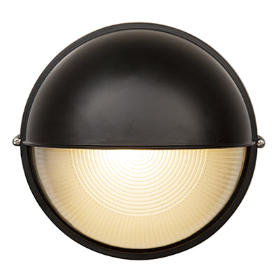 Round Small Eyelid B/Head 180Mm Black 1X60W
