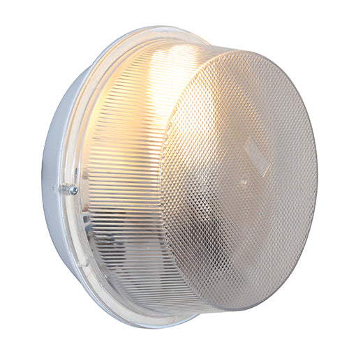 Round Plastic B/Head 230Mm White 1X100W