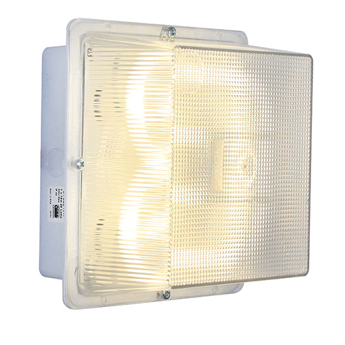 Square Die Cast Alum. B/Head 190Mm White 1X2D 16W