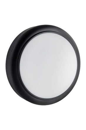 Led Round B/Head 180Mm Black 1X15W