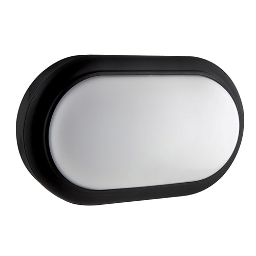 Led Oval B/Head 221Mm Black 1X15W