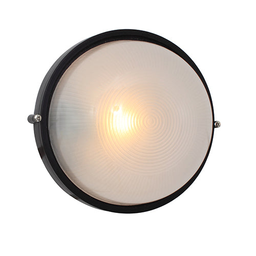 Round Large Plain B/Head 240Mm Black 1X100W