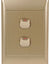 Load image into Gallery viewer, 2-Lever 1-Way Switch 2X4 C/W Champagne Cover Plate
