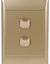 Load image into Gallery viewer, 2-Lever 2-Way Switch 2X4 C/W Champagne Cover Plate

