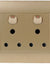 Load image into Gallery viewer, 2x16A SWITCHED SOCKET OUTLET 4x4 C/W CHAMPAGNE COVER PLATE
