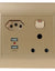 Load image into Gallery viewer, 1X16A + 1 Euro + 2 Usb Socket Outlet 4X4 Champagne Cover Pla
