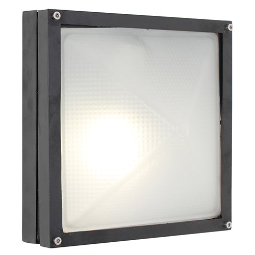 Square Small B/Head 210Mm Black 1X60W