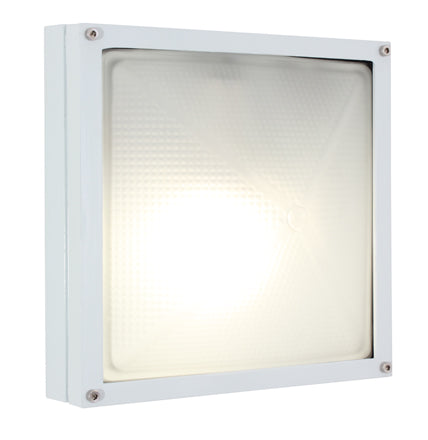 Square Small B/Head 210Mm White 1X60W