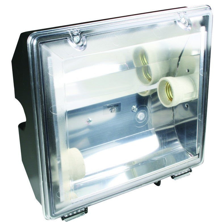 230VAC 2X23W E27 CFL FLOODLIGHT PLASTIC BODY