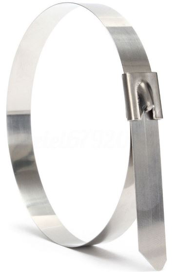 Cable Tie 316 S/Steel 200Lx4.6W. Ball Lock /100