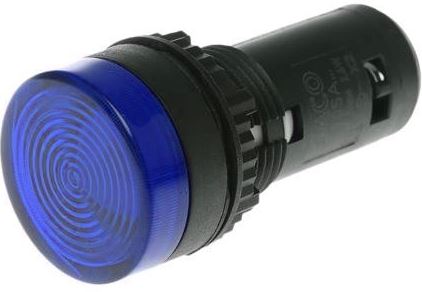 PILOT LIGHT BLUE C/W 220V NEON LAMP