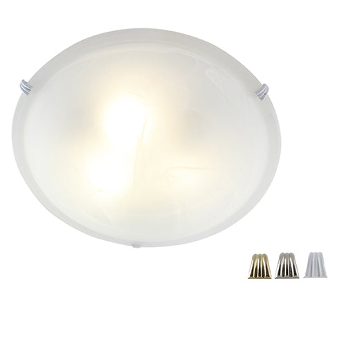 Alabaster C/Light 400mm & Set of 3 Clips