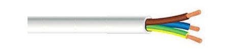 1.5Mm X 3 Core White Cabtyre /5M