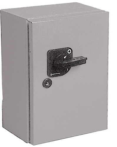 630A 3P Changeover Switch Grey Steel Enclosed Ip54
