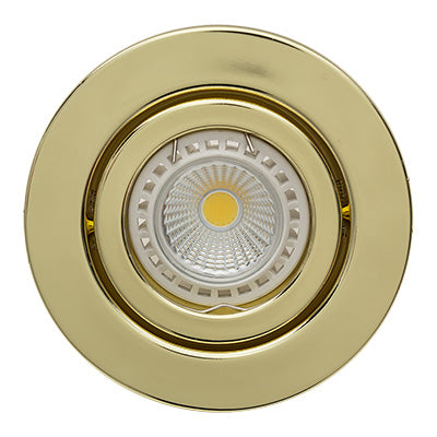 Tilt Round D/Light 105Mm Polished Brass