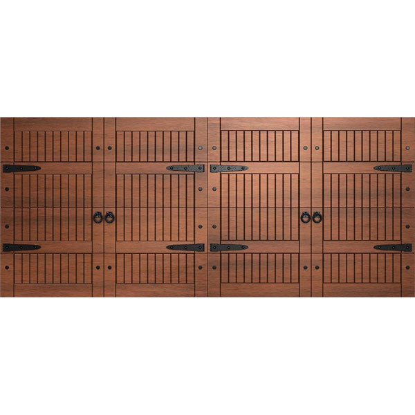 Vertical Barn Double Wooden Garage Door