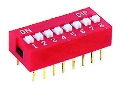 8-Way Dip Switch Red