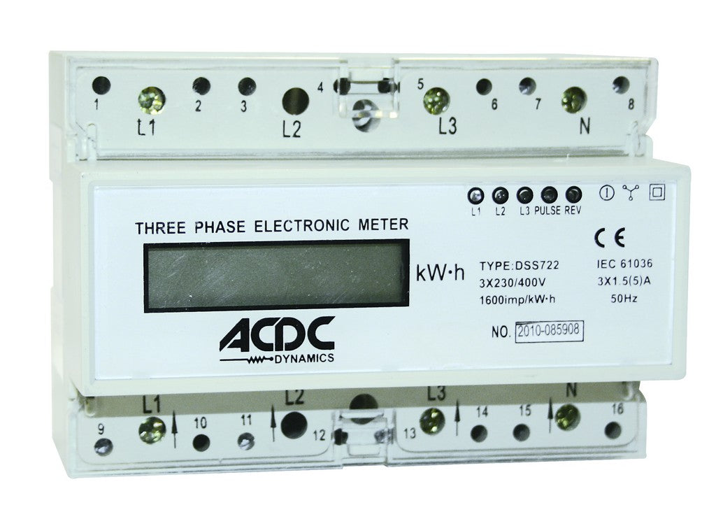 5(100)A Digital 3 Phase 400V + N Kwh Meter Digital