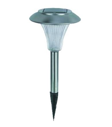S/Steel Led Solar Garden Light 390Hx130Dia. 1.2V 4X50Ma