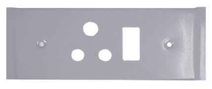 Classic Outlet Cover For Steel Power Skirting Hosp. Grey