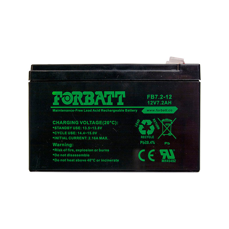 Forbatt 12V-7.2AH sealed lead acid maintenance free battery