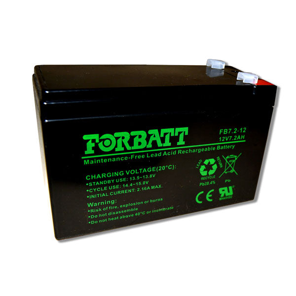 Forbatt 12V-7.2AH sealed lead acid maintenance free battery