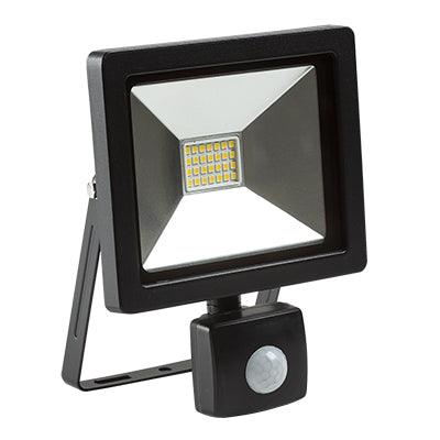 LED 20w Floodlight & Sensor Black 4000K